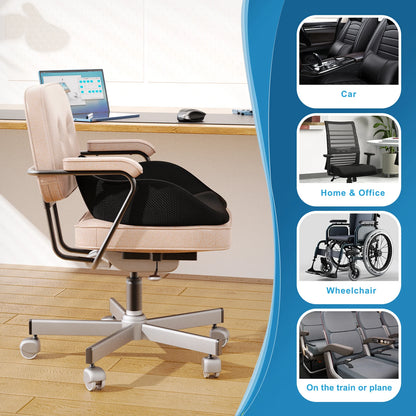 Travel Orthopedic Seat Cushion Memory Foam U-Shaped Pillow for Chair Cushion Pad Car Office Hip Support Massage  Pillow