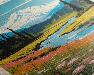 Mount Rainier National Park, Washington Travel Art