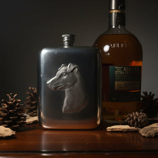 Faithful Friend Jack Russell Pewter Hip Flask - Handmade in England