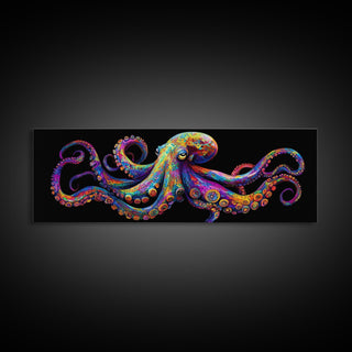 Vibrant Octopus Art Canvas Print