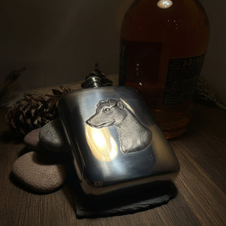 Faithful Friend Jack Russell Pewter Hip Flask - Handmade in England