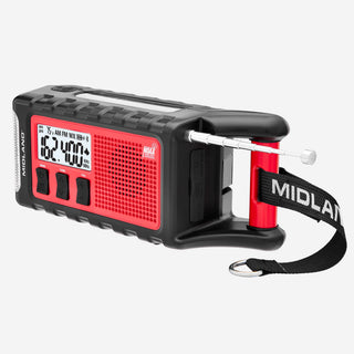 Emergency Weather Radio with SOS flashlight and weather alerts