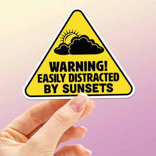 Easily Distracted by Sunsets Sticker - Nature Decal