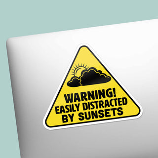 Easily Distracted by Sunsets Sticker - Nature Decal