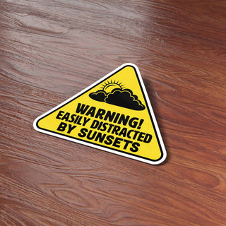Easily Distracted by Sunsets Sticker - Nature Decal