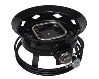 Flame King Outdoor Portable Propane Gas 19″ Fire Pit Bowl with Self Igniter Cover Carry Straps