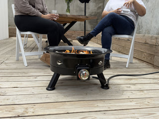 Flame King Outdoor Portable Propane Gas 24" Fire Pit Bowl
