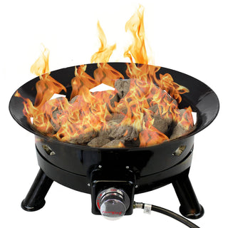 Flame King Outdoor Portable Propane Gas 24" Fire Pit Bowl