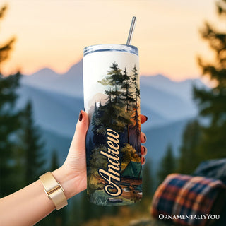 Get Out and Explore 20oz Personalized Tumbler with Lid and Stainless-Steel Straw