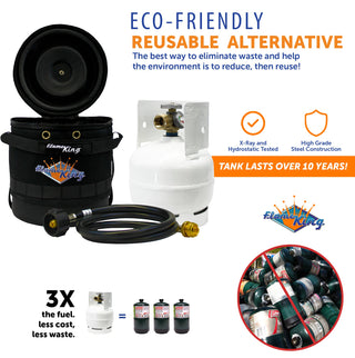 Flame King Propane Gas Hauler Kit 3lb Empty Propane Tank