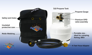 Flame King Propane Gas Hauler Kit 3lb Empty Propane Tank