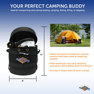Flame King Propane Gas Hauler Kit 3lb Empty Propane Tank