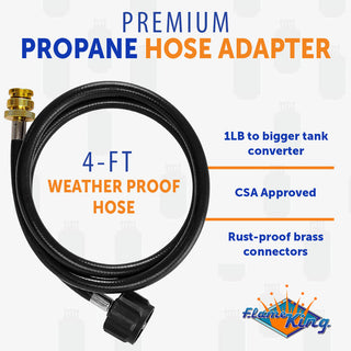 Flame King Propane Gas Hauler Kit 3lb Empty Propane Tank