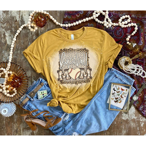 Women's Baseball Mom Bleached Shirt