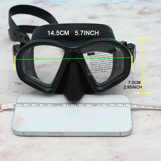 Tempered Glass Freedive Snorkel Set with Camera Mount