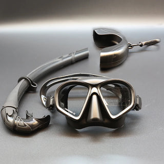 Tempered Glass Freedive Snorkel Set with Camera Mount