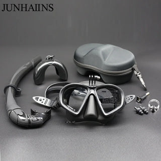 Tempered Glass Freedive Snorkel Set with Camera Mount