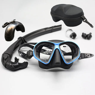 Tempered Glass Freedive Snorkel Set with Camera Mount
