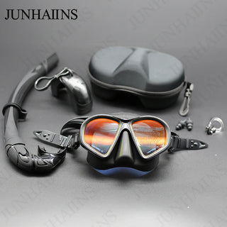 Tempered Glass Freedive Snorkel Set with Camera Mount