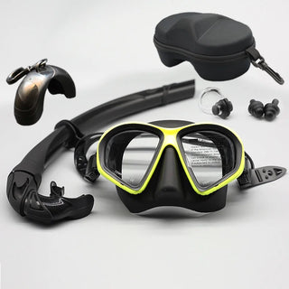 Tempered Glass Freedive Snorkel Set with Camera Mount