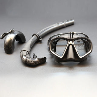 Tempered Glass Freedive Snorkel Set with Camera Mount