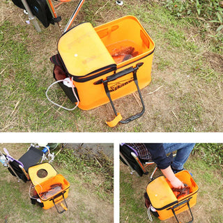 Portable EVA Collapsible Fishing Bucket, Live Fish Box