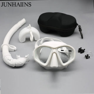Tempered Glass Freedive Snorkel Set with Camera Mount