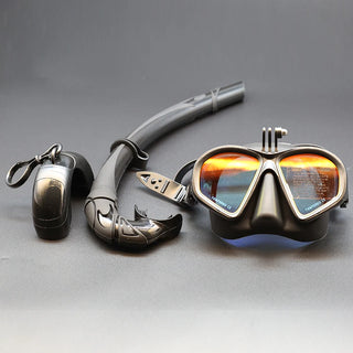 Tempered Glass Freedive Snorkel Set with Camera Mount