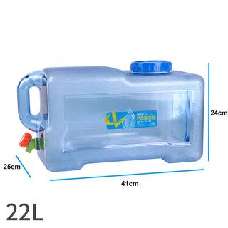22L / 5.81 gallon portable camping water container with faucet