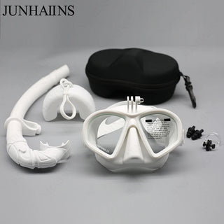 Tempered Glass Freedive Snorkel Set with Camera Mount