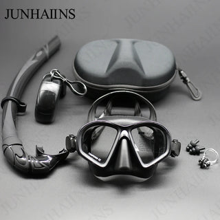 Tempered Glass Freedive Snorkel Set with Camera Mount