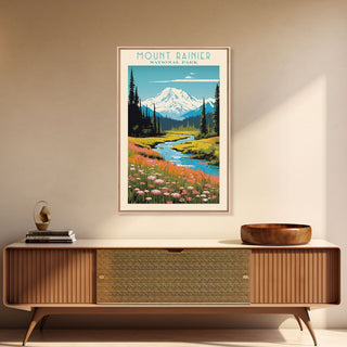 Mount Rainier National Park, Washington Travel Art