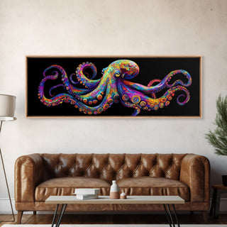 Vibrant Octopus Art Canvas Print