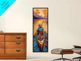 Vibrant Kayak Mountain Lake, Canvas Print