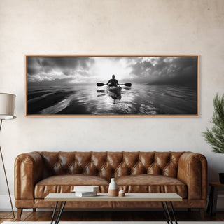 Outdoor Adventure, Kayaking, Sea Journey, Canvas Print