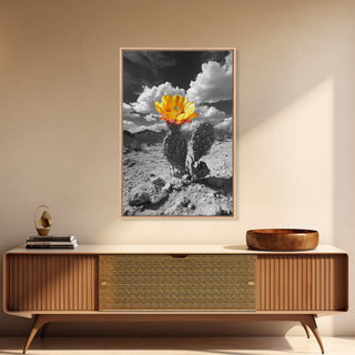 Southwest Desert Bloom, Framed Canvas Print