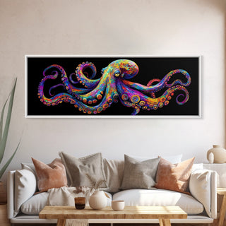 Vibrant Octopus Art Canvas Print