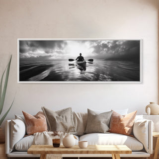 Outdoor Adventure, Kayaking, Sea Journey, Canvas Print