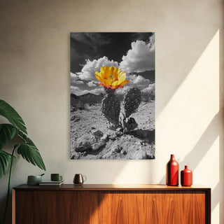 Southwest Desert Bloom, Framed Canvas Print