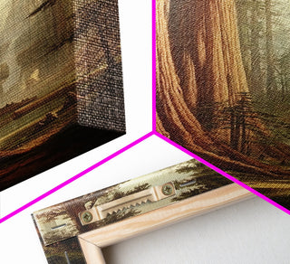 Majestic California Redwood Trees, Framed Canvas Print