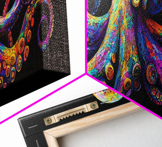 Vibrant Octopus Art Canvas Print