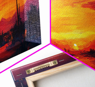 Southwest Sunset Cactus Art, Canvas Print