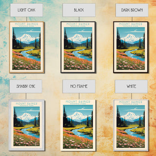 Mount Rainier National Park, Washington Travel Art