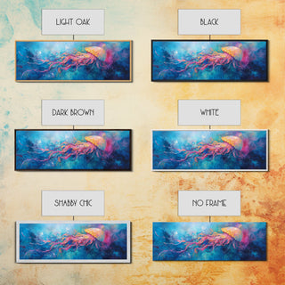 Vibrant Jellyfish Underwater Fantasy Canvas Print
