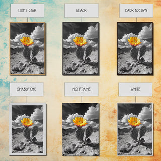 Southwest Desert Bloom, Framed Canvas Print