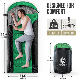 XXL Sleeping Bag 90 inch by 39 inch oversized design