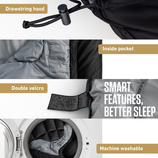 XXL Sleeping Bag for Big & Tall Campers, 90" × 39"