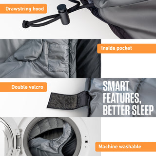 XXL Sleeping Bag for Big & Tall Campers, 90" × 39"