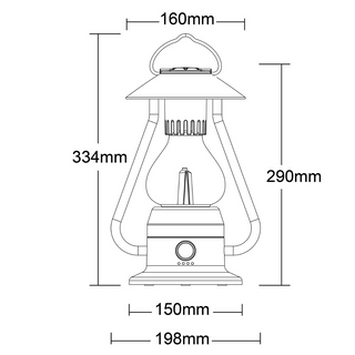 LED All-in-One Lamp, Rechargeable, Bluetooth Music Speaker