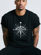 Men's Cotton T-Shirt with Compass Rose